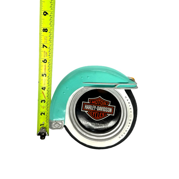 Vintage Harley Davidson Motorcycle Tire Fender Photo Picture 3x3 Frame, Vandor - Picture 8 of 8